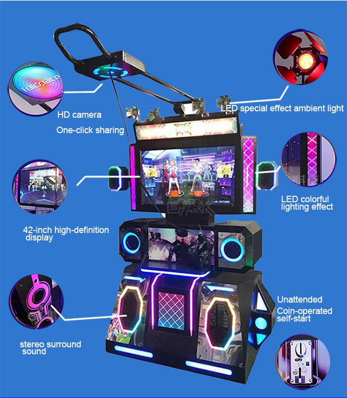 Coin Operated 55 Inch Vr Dancing Game Simulator Virtual Reality Machine