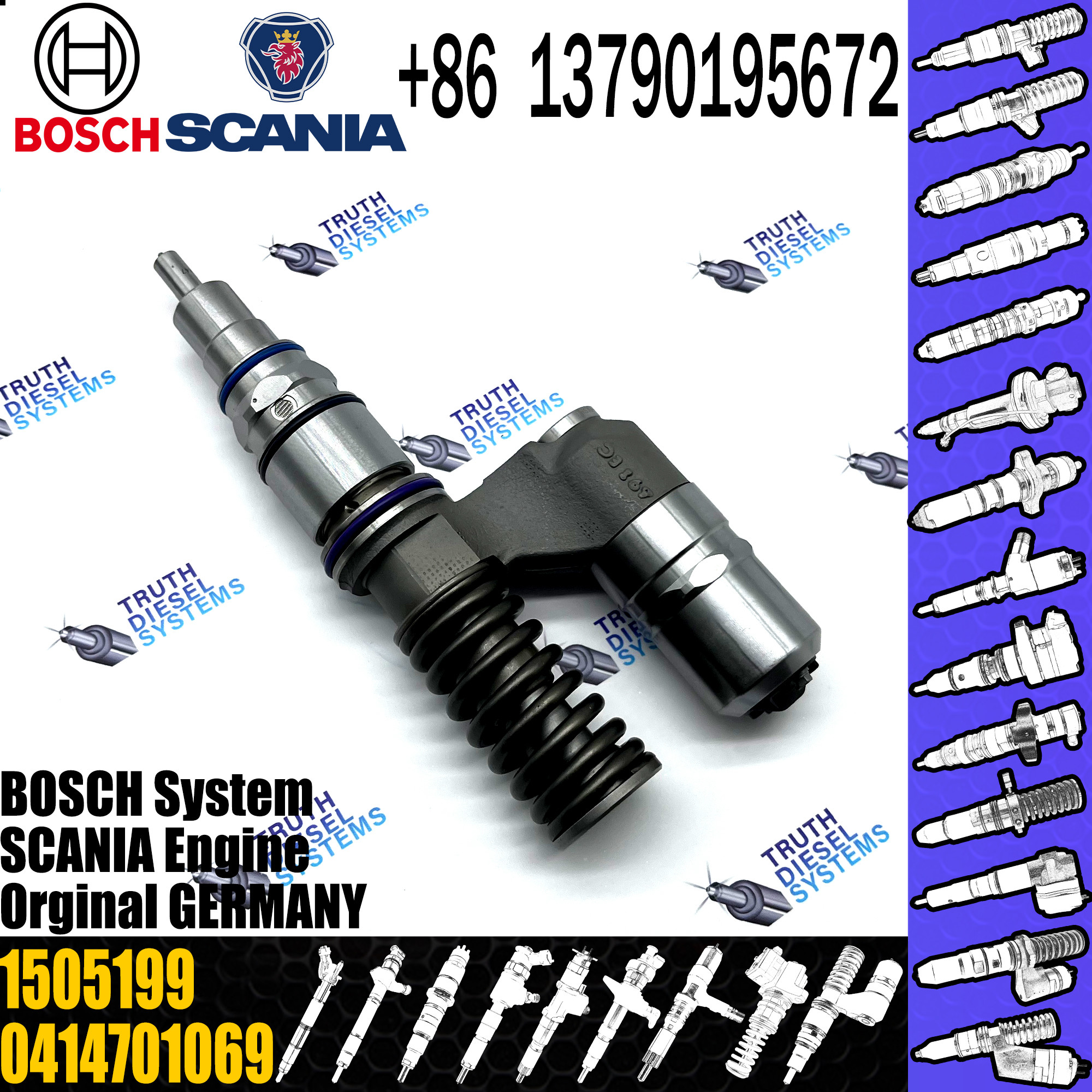 Original new Diesel fuel pump assembly 1942702 1487472 0414701069 0414701068 for Scania DC16.43A – Di16.42M engine