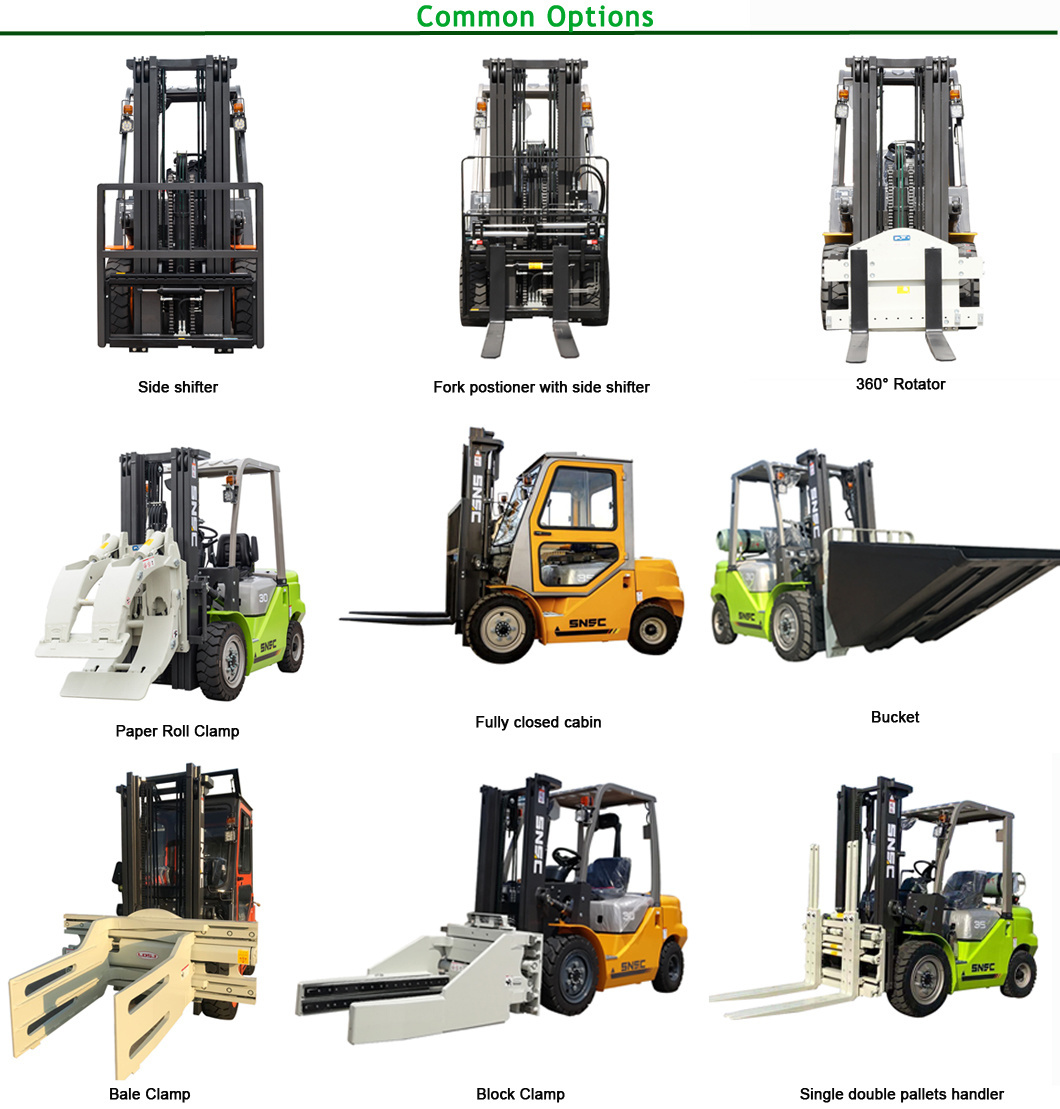 3500kg 3.5ton Gas Powered Forklift Trucks with Bale Clamp