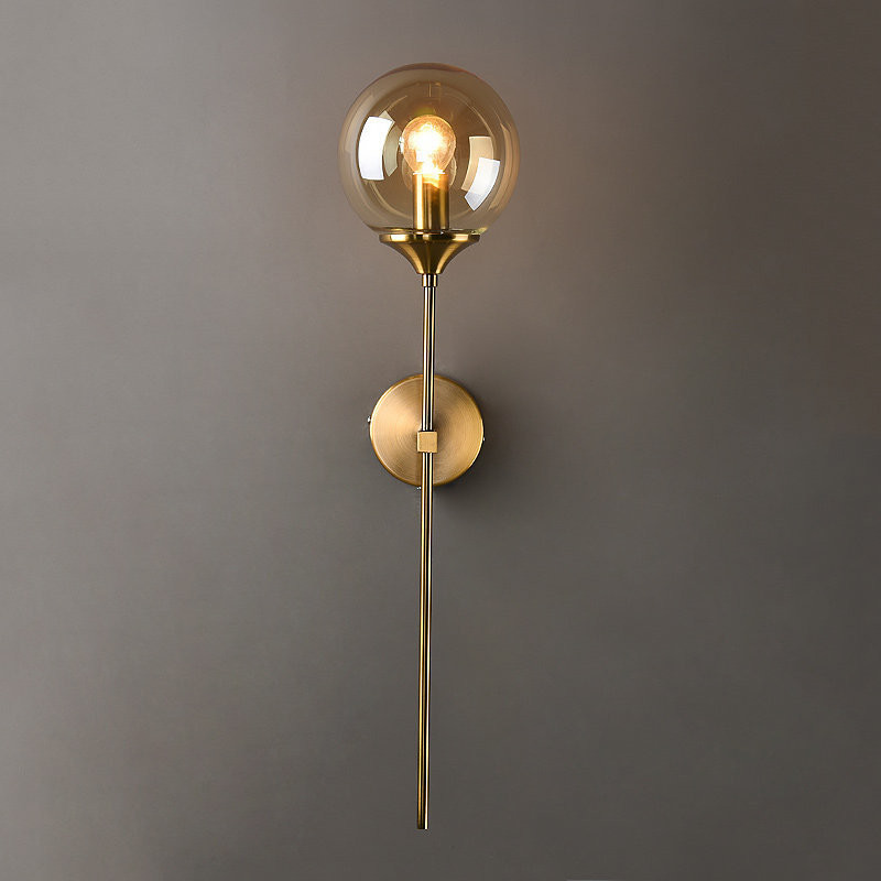 Modern Parlor LED Chandelier Smoke grey/Clear Glass Dining Room Bedroom Pendant Lamp(WH-MI-429)