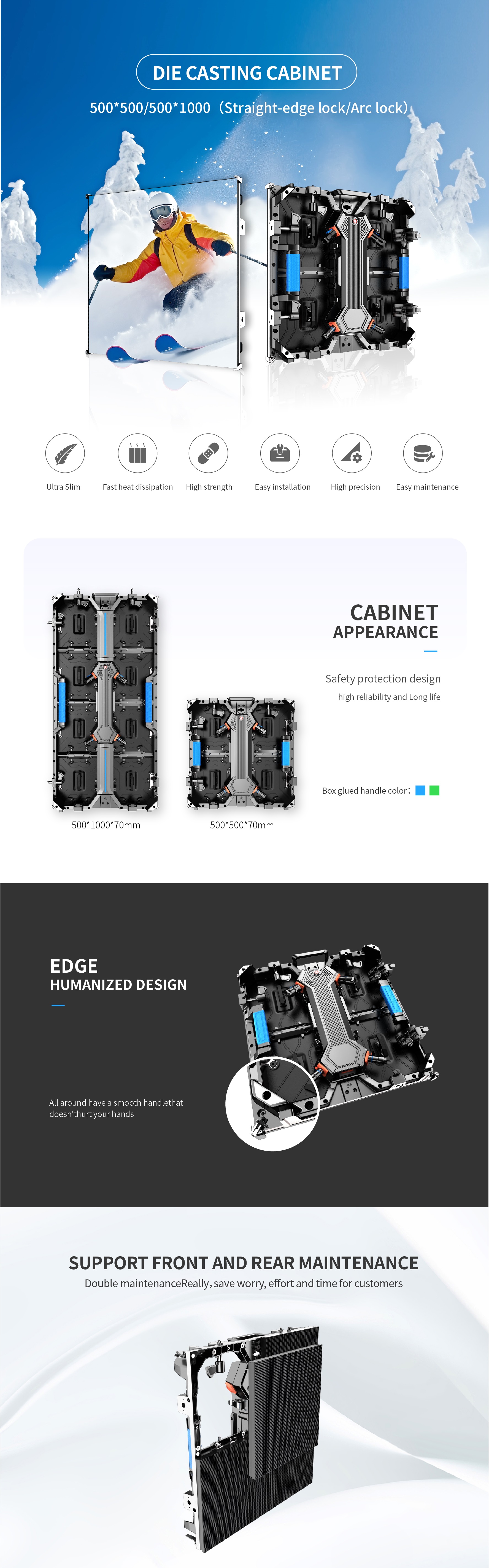 Stage Background Led Video Wall Seamless Splicing Rental LED Display 500x500mm Indoor Outdoor P2.6 P2.9 P3.91 P4.8