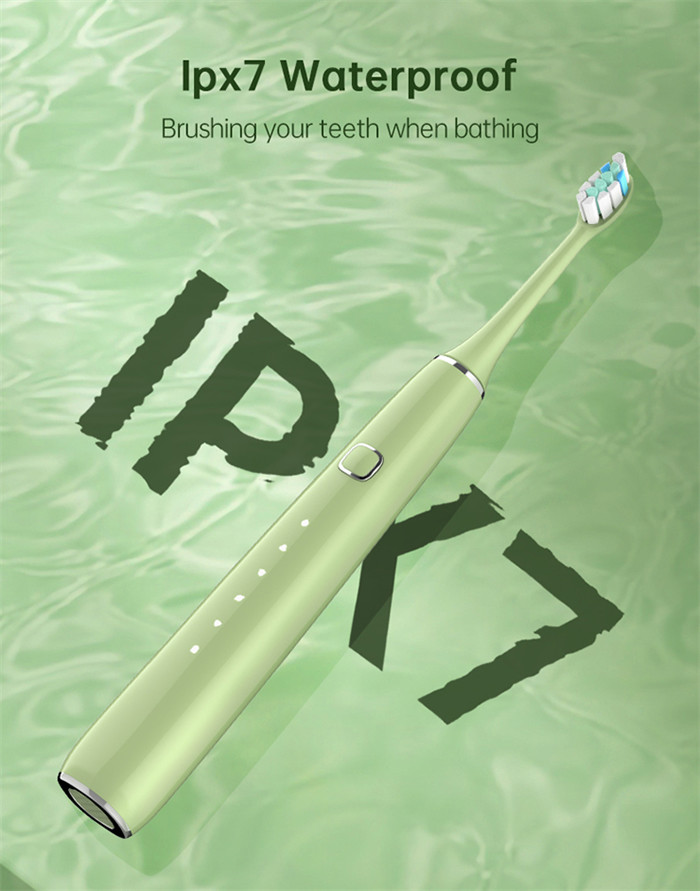 Powerful Ultrasonic Whitening Toothbrush Soft Bristle Washable For Adult