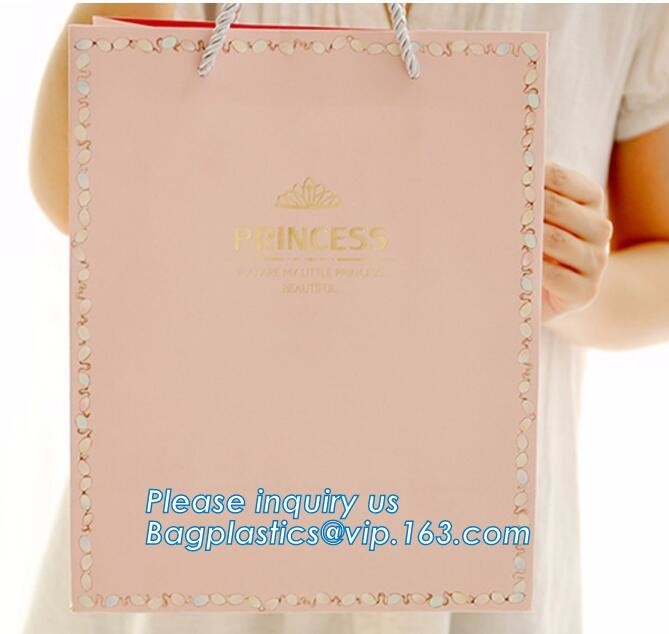 Flower carrier bag with different color customized pot plants kraft paper bag with handle,stamping logo fancy paper flow