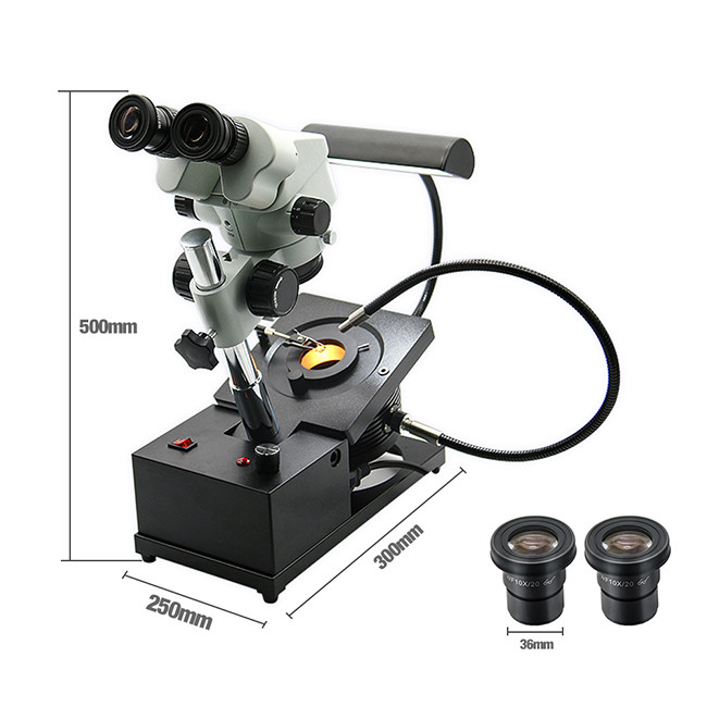 Jewelry Fable Swing Arm 7.0X Binocular Gem Microscope 95mm Distance