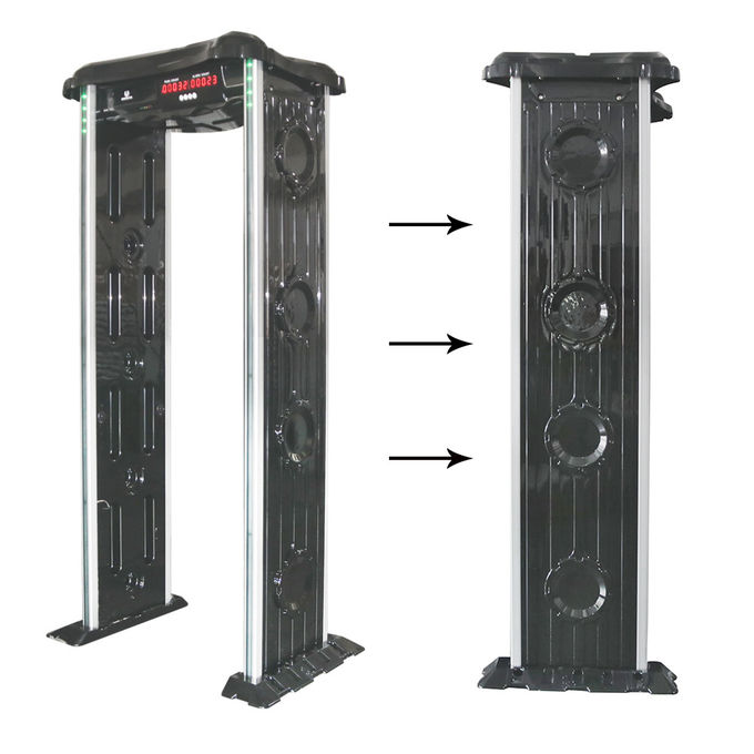 UNIQSCAN New Design Security Walk-Through Door Frame Metal Detector Gate 6 Zones ABS materials and IP65 waterproof