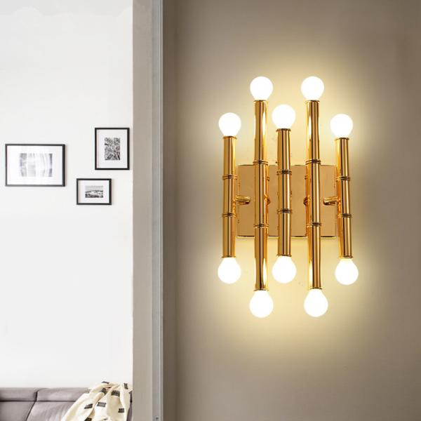 Gold Nordic Loft Villa Wall Lamp Art Creative Designer Meurice 10 Light Wall