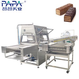 Wafer Chocolate Enrobing Machine With Cooling Tunnel Chocolate Enrobing Line