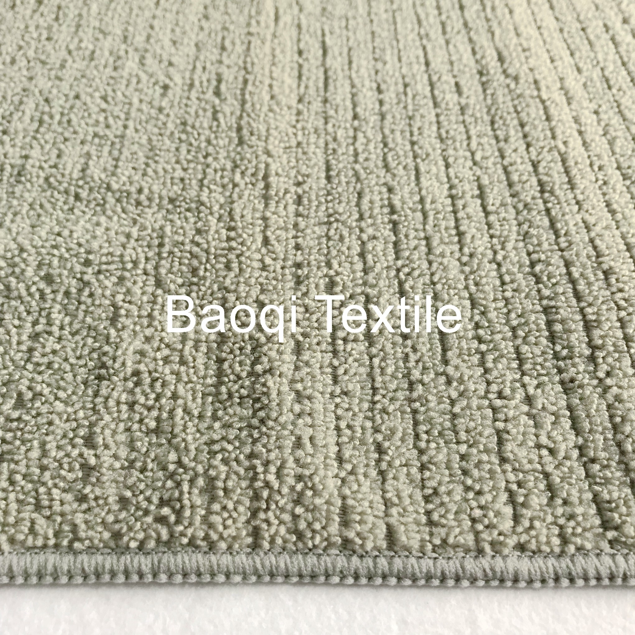 Grey popular solid single stripe dish rags microfiber tea towels wipes,single side kitchen cleaning rags size 30*30cm