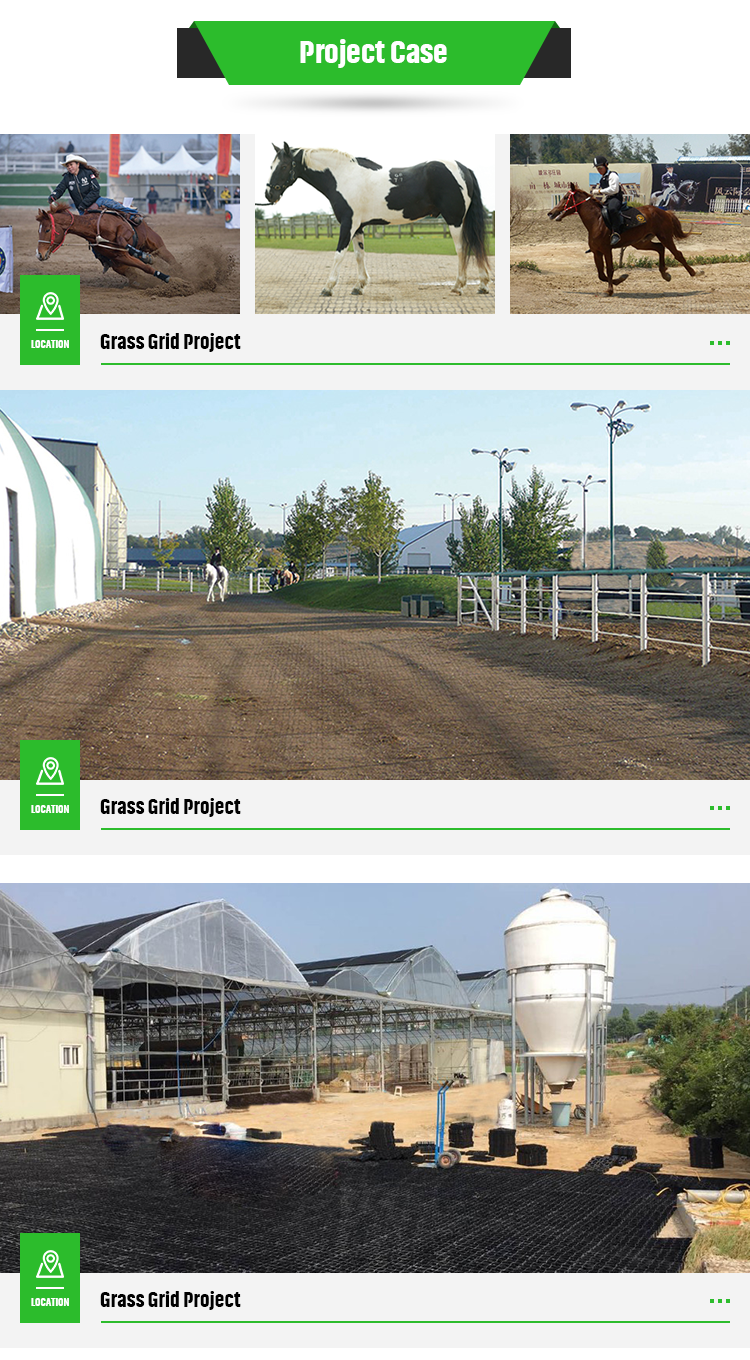 Park Gravel Pavers Ground Stabilization Plastic Grid for 9 Quantity per square meter