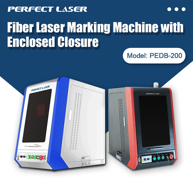 Graphic Text Bar Code Laser Imprinting Machine 20W - 100W Air Cooled Fully Enclosed