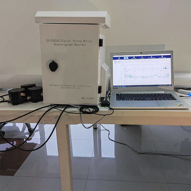 Earthquake Strong Motion Accelerometer Seismograph With Triaxial Sensor