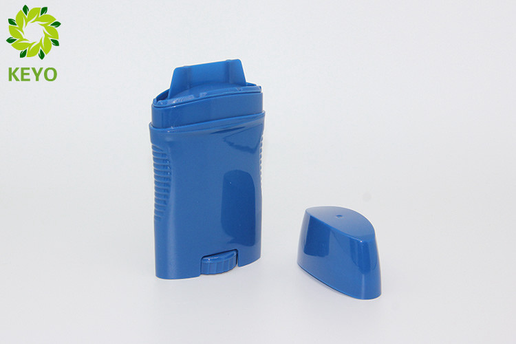 Empty Deodorant Stick Containers 60g Oval Shape Blue PP Plastic Material Made