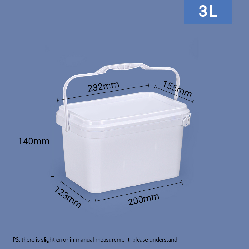 1.5L-25L Square Rectangle PP Bucket With Lid For Silk Screen / Heat Transfer Printing