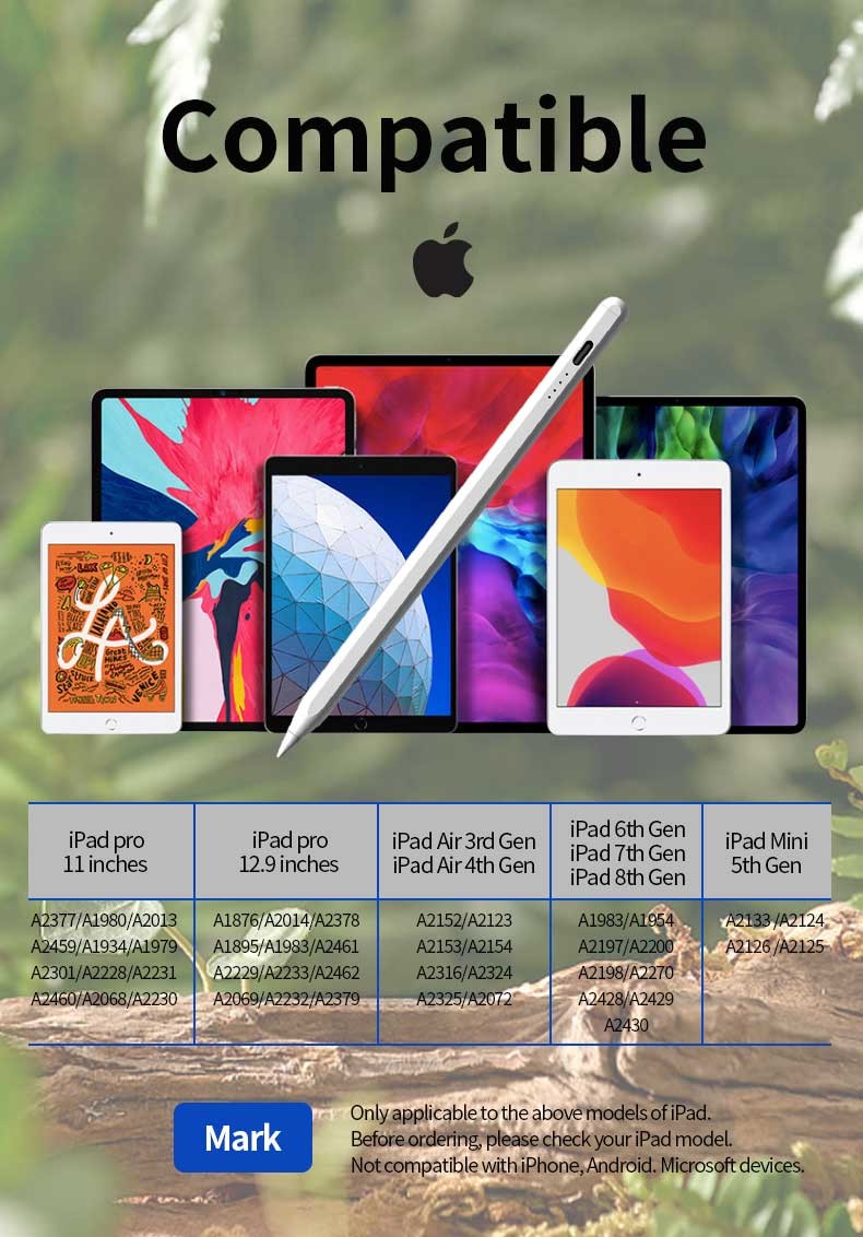 Drawing Wireless Stylus Pen Magnetic Attached Compatible With Android/IOS/Windows