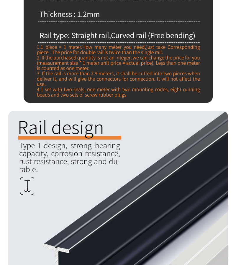Ceiling Bendable Silent Curtain Track Curved For Shower Room