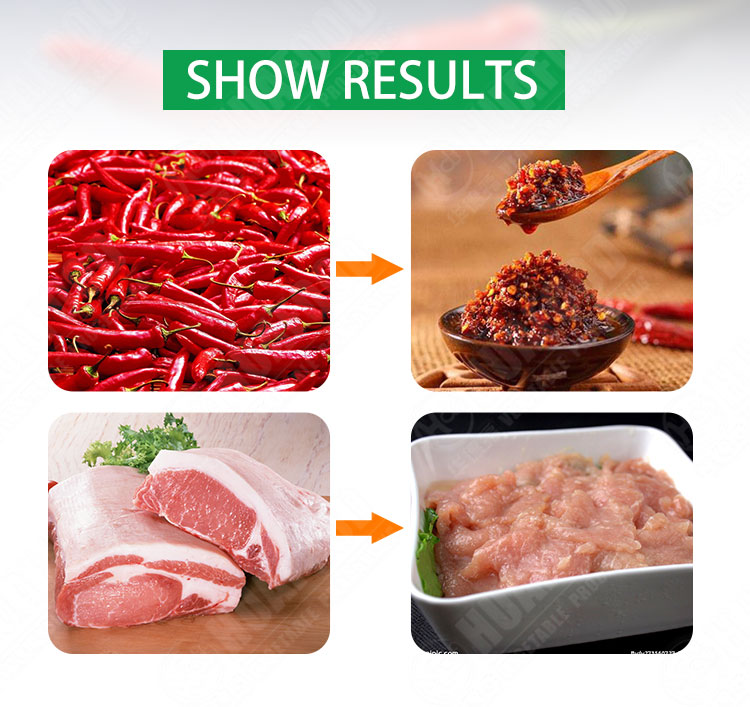 High Efficiency Chilli Grinding Machine For Chicken Bone Butter Peanut Sauce