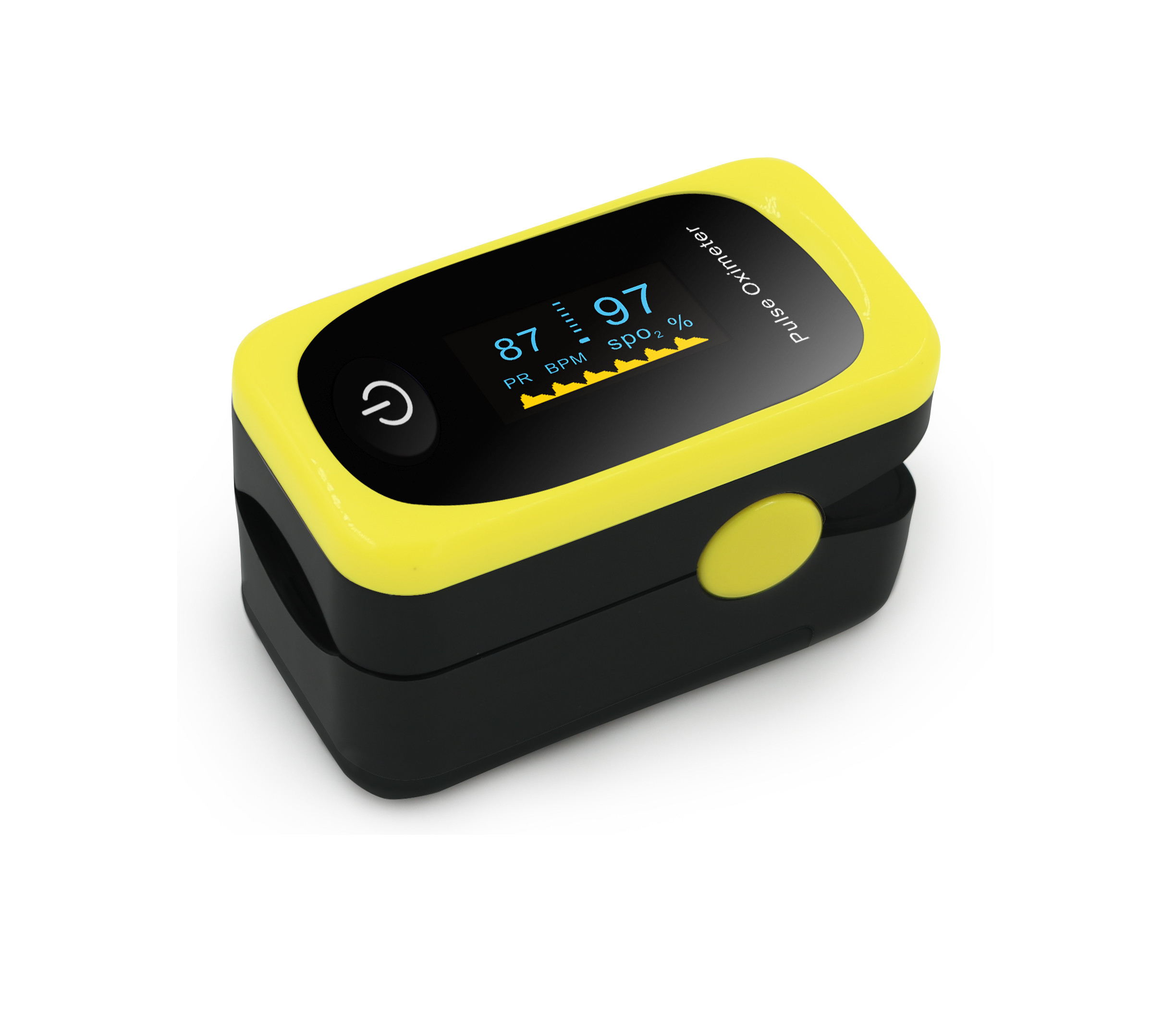 Purple Yellow color LED display Automatically power off fingertip pulse oximeter TT-304