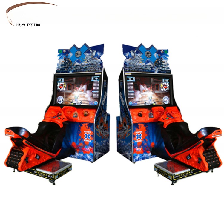 Coin Operated Snocross Arcade Game Dynamic Moto Driving Arcade Video Game Machine