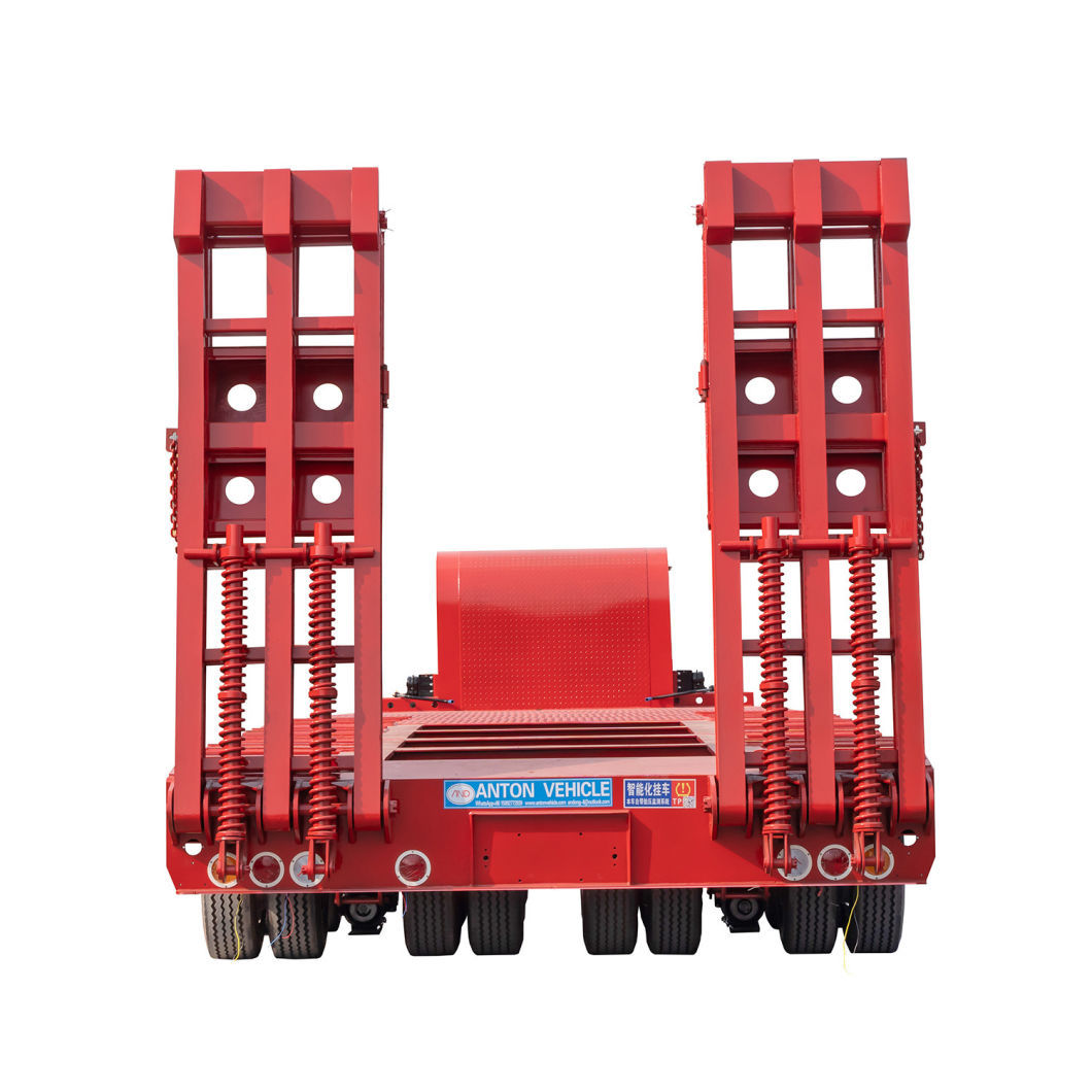 Multi 3/4/5 Axles Flatbed Semi Trailer 20FT 40FT Flatbed Truck Lorry Container Transport Trailer