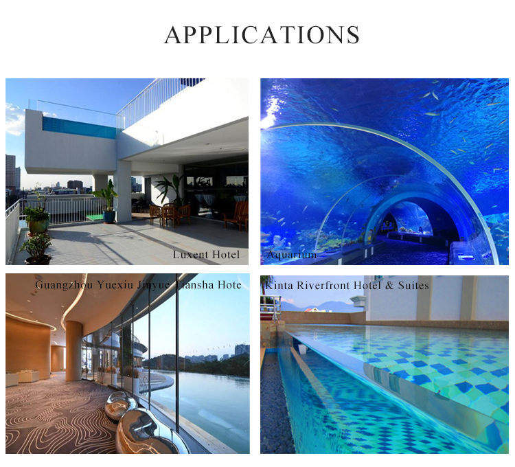 Dry Constant Temperature Polymerization Acrylic Swimming Pool for Private Villa House
