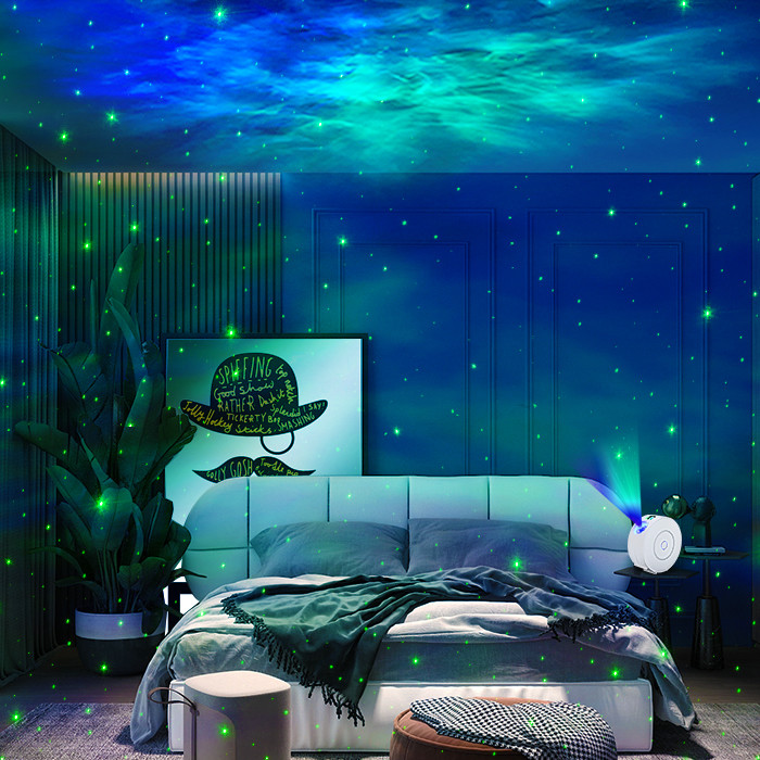 Rotatable Smart Galaxy Projector , Multiscene Alexa RGB Star Projector