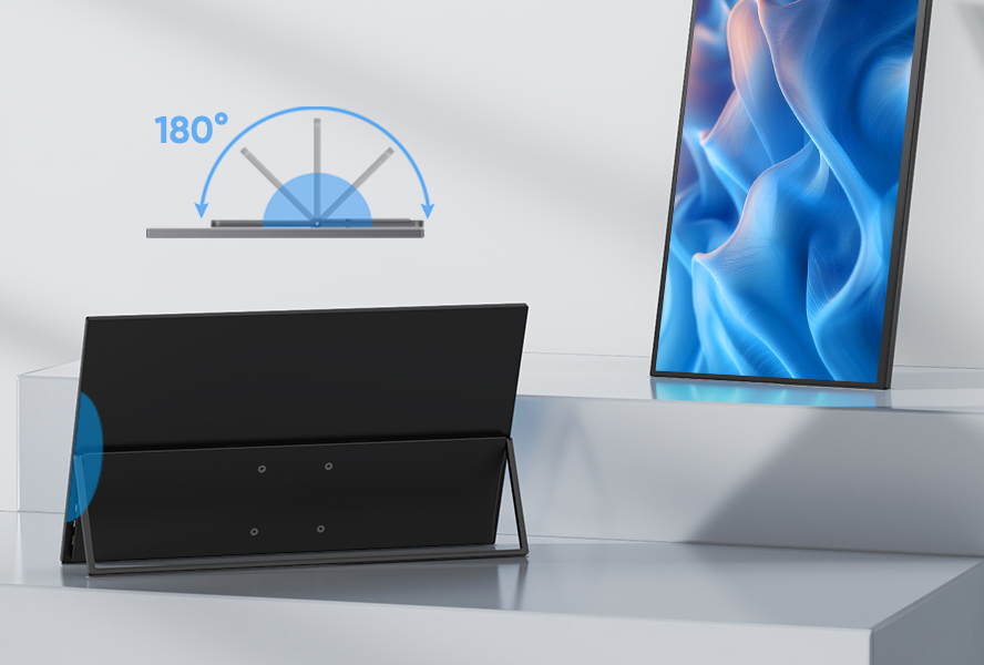 Large Portable Monitor 18.5 inch 1080P FHD USB-C with Kickstand for Gaming Laptop Xbox PS4/5