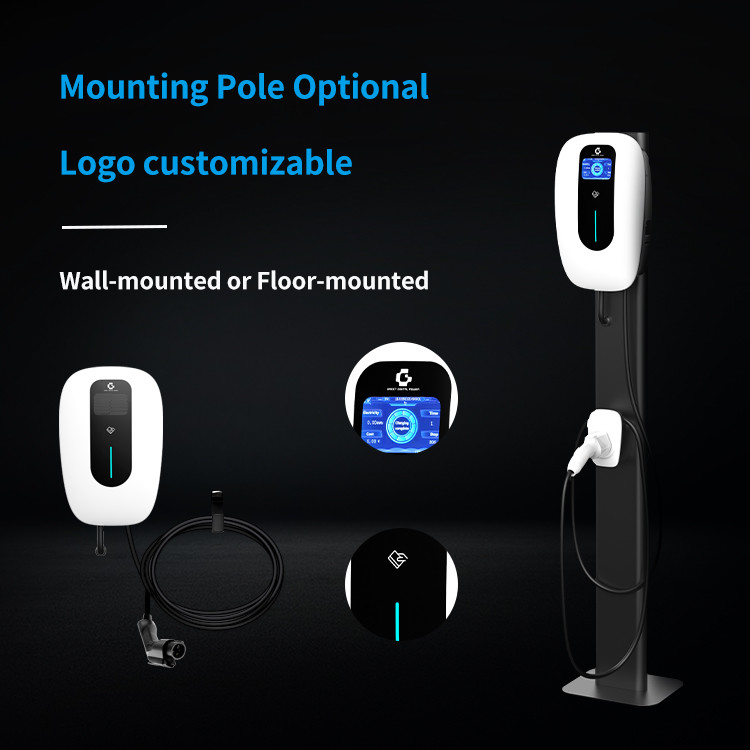 3 Phase EV 7kw Home Charger Wallbox Charging Station With Wifi And APP