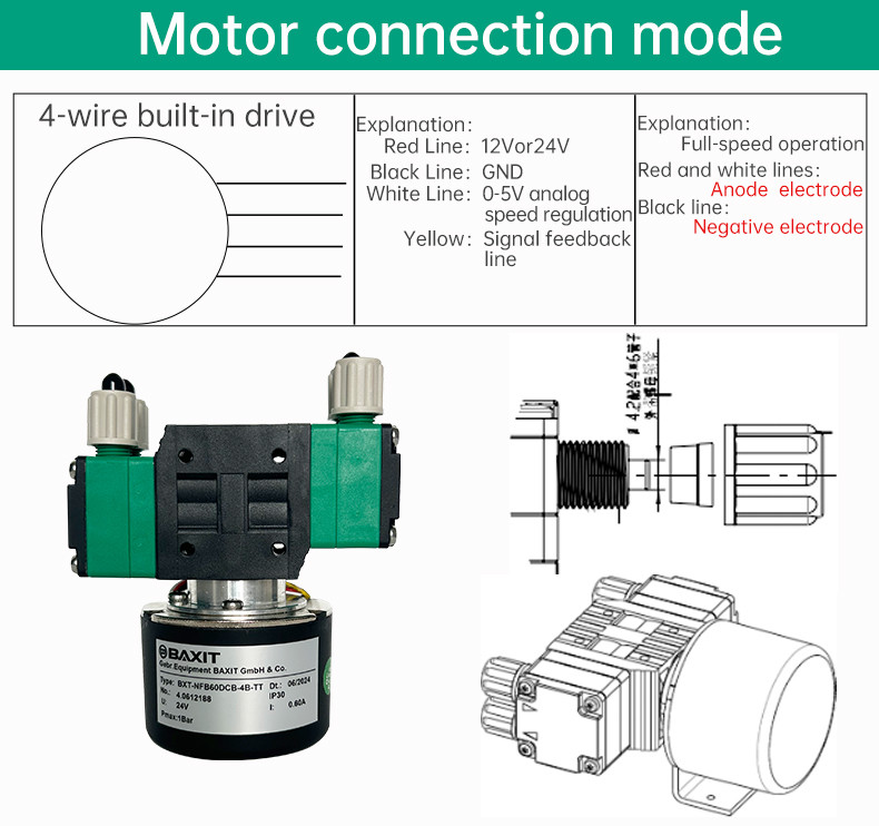 Diaphragm Pump 12v/24v Motor Miniature Pump Resistant To Pump Cycle Corrosion