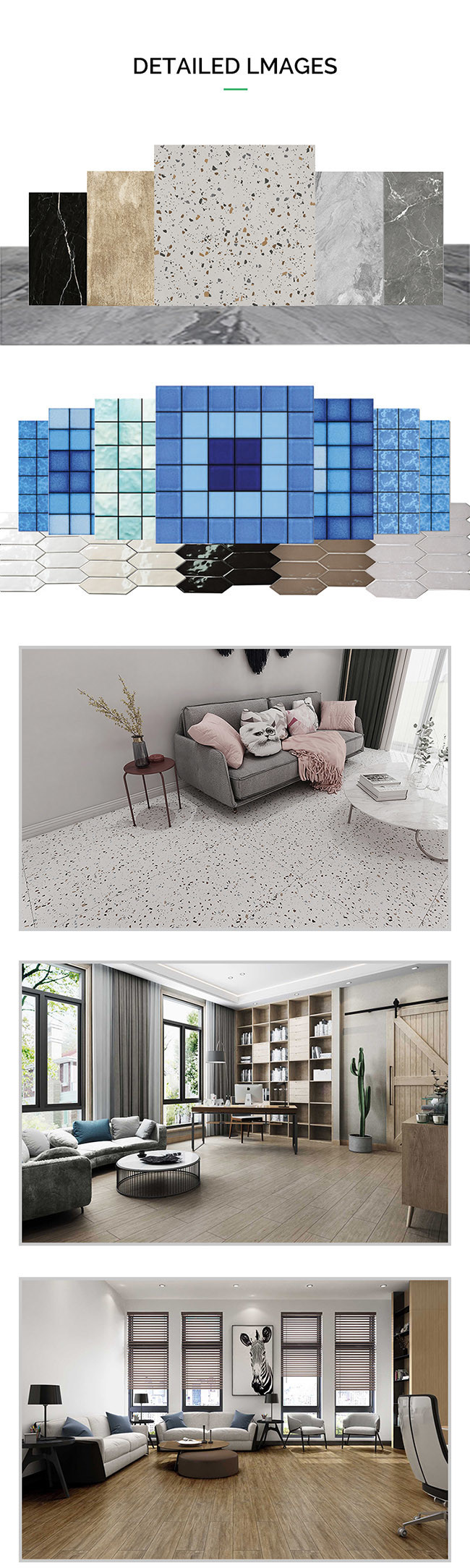 Enticing, Glossy Mixed Paking Indoor Decor Wall Tiles 10x30cm For Bathroom And Kitchen, ISO9001 Certified