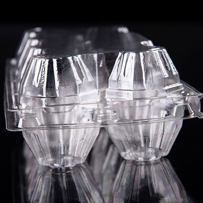 Thickened 4 Holes Plastic Egg Packaging PET Egg Tray Plastic Packaging
