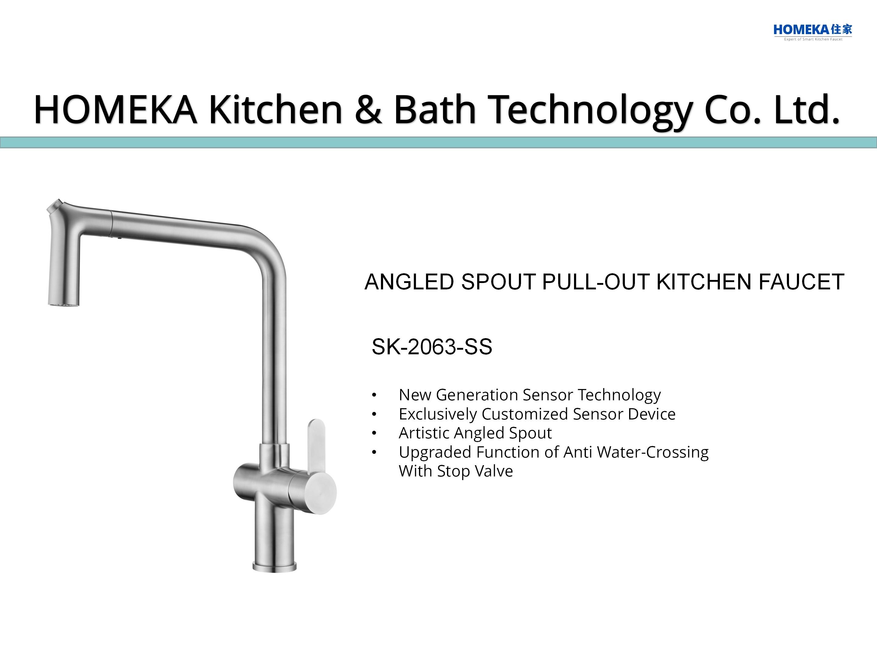 Brushed Nickel Single Hole Pull Out Kitchen Faucet Switchable Two Function Sprayhead