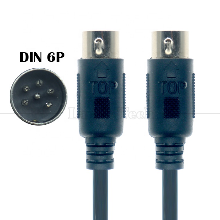 0.2m 1m 2m 3m Shield Male to Male MIDI 6 Pin Din Extension Cable for Keyboard Microphone Guitar