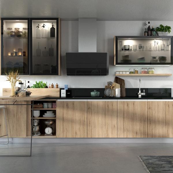 Kitchen Furniture Design Cabinet Custom Wall Cabinet Storage Wood Cupboard