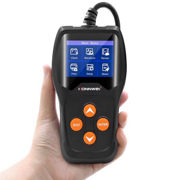 Digital Car Battery Tester Kw600 Multilingual Languages Support Cranking Test