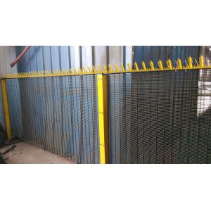 2.2m Height Anti Climb Security Fencing 358 Pvc Coated Green Color With H Type