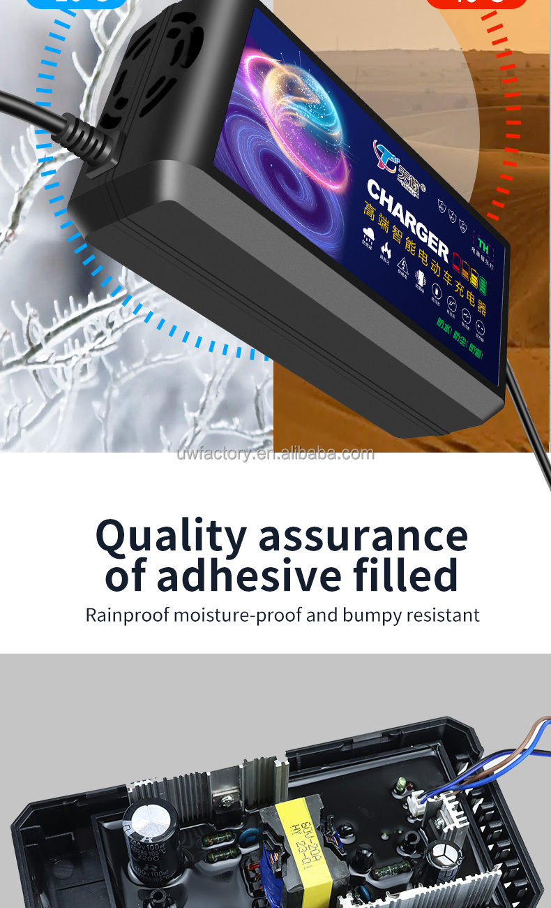 Input 100-240V/0.5A 48V 60V 72V 84V 96V 20AH 30AH 50AH 60AH Battery Charger for Lead Acid Battery