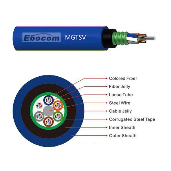 MGTSV Flame Retardant Mining Cable G652D 12 24 36 48 96 144 core Outdoor