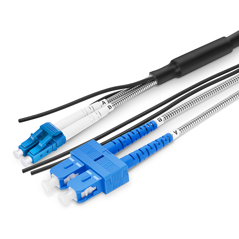 Fiber type 62.5/125um 8/125um LSZH Armored Sc/UPC-Sc/UPC Black Indoor/Outdoor Patch Cord