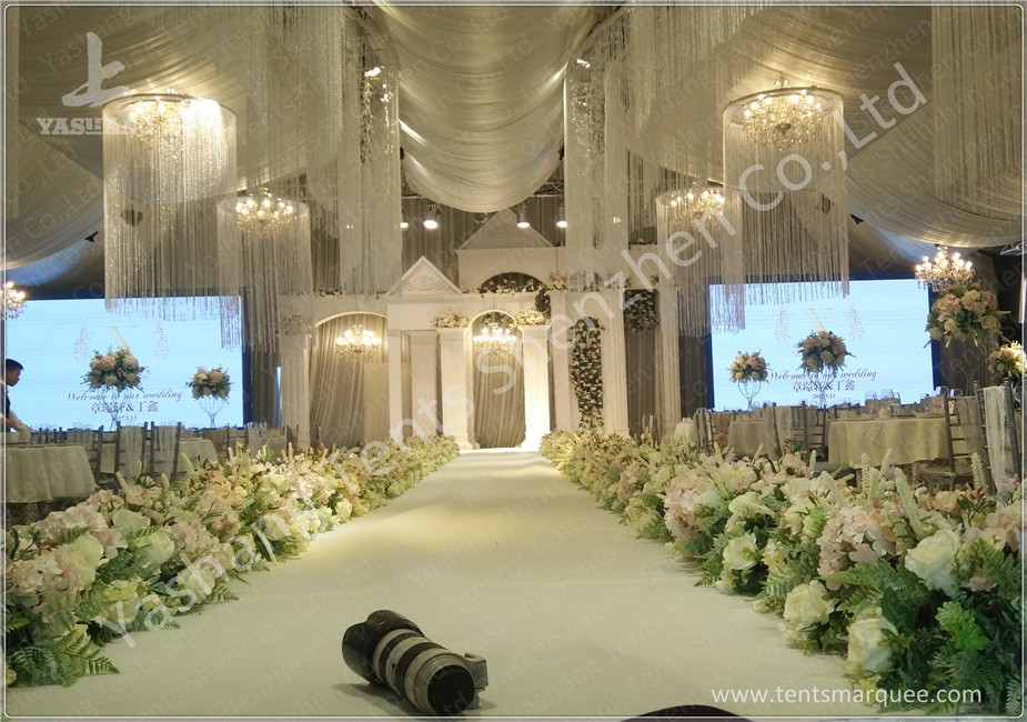 Clear and White Top Fabric Cover Outdoor Aluminum Luxury Wedding Tents