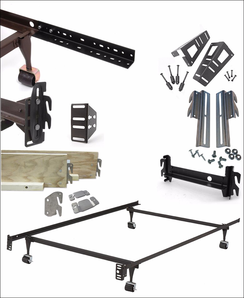 Silver Zinc Plated Swivel Bed Frame Hinge Bracket for Metal Headboard Hooks Conversion
