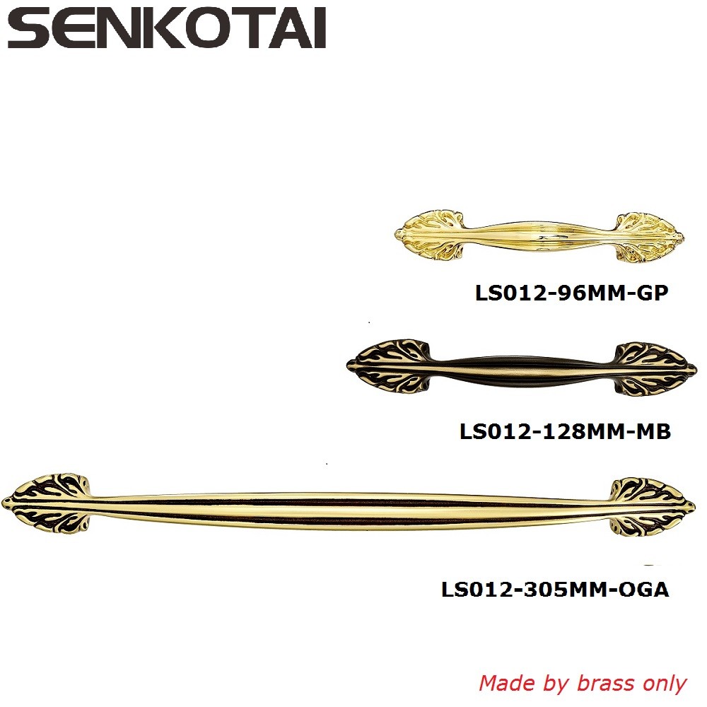 Brushed brass cabinet pulls for furniture classic antique bronze drawer pulls hot forged