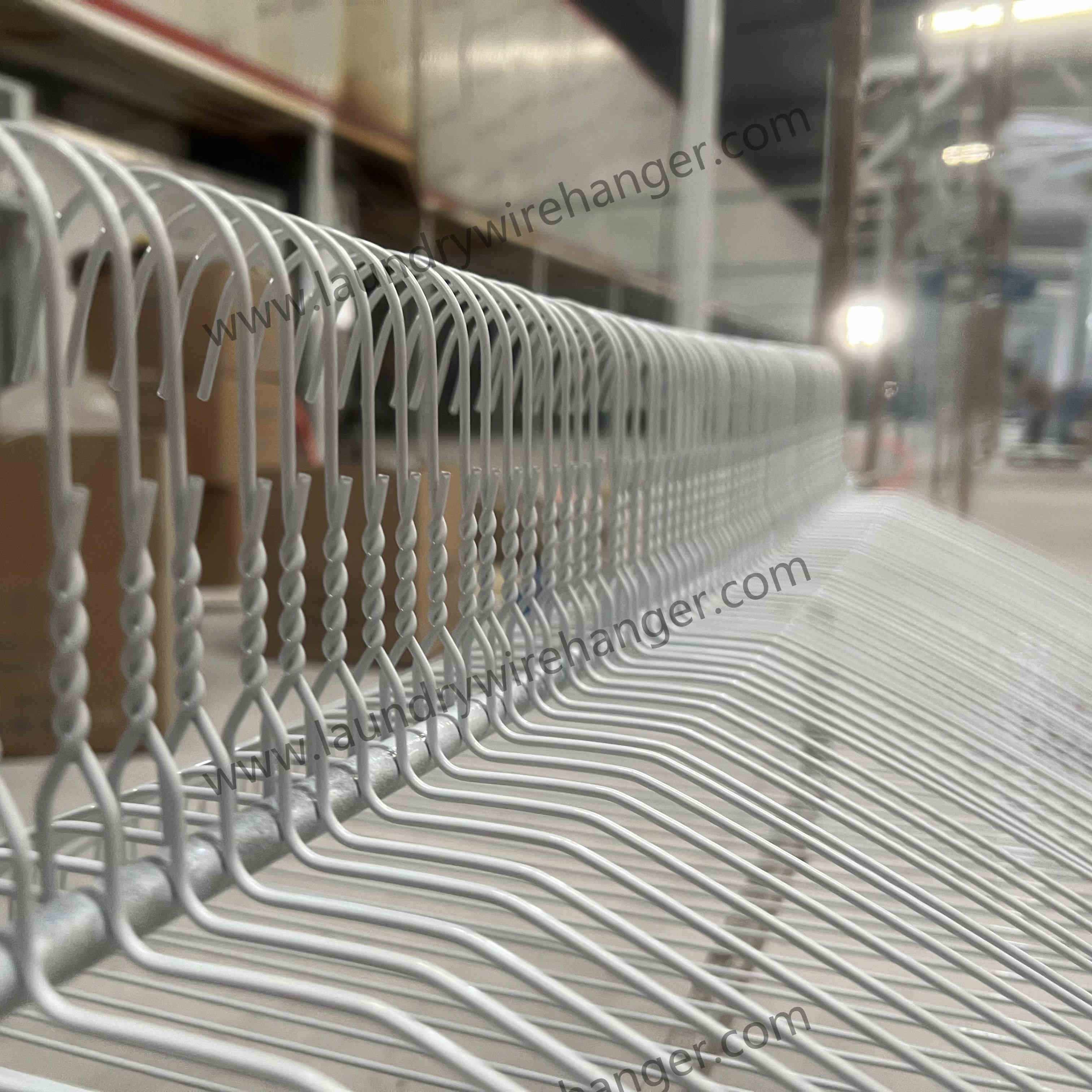 FlexiFit 16inch Powder Coated Laundry Wire Hanger for Dry Cleaning Shops