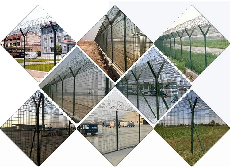 Razor Barbed Wire Anti Climb Airport Security Fencing