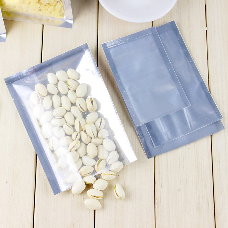 Custom Printed 3 Sides Heat Sealed Plastic Bag Pouch, Food Vacuum Storage Packing 3 Side Seal Bag