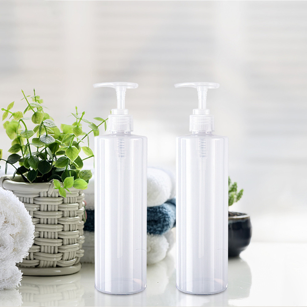 Plastic PCR PET 400ML Hair Care Containers Customization With Lotion Pump