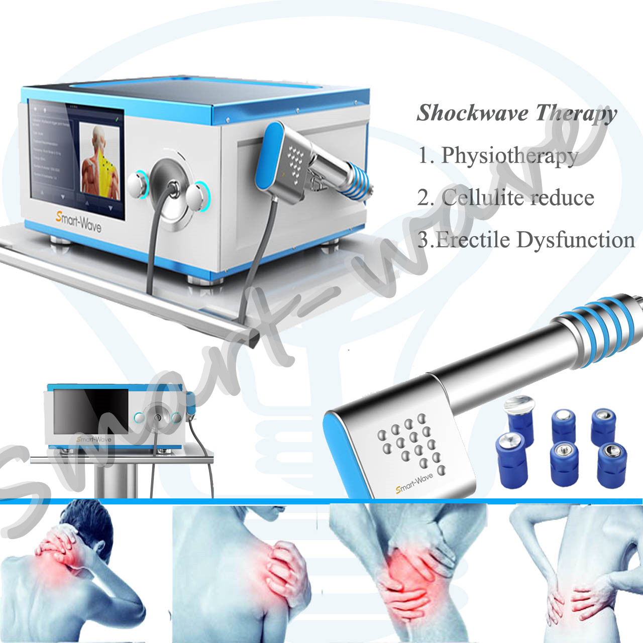 Pnumatic source energy physical Smart-wave shockwave BS-SWT5000 physiotherapy shock wave therapy equipment
