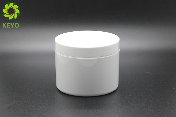 White PET Plastic Body Butter Jars 300g Round Shape Wide Mouth Type