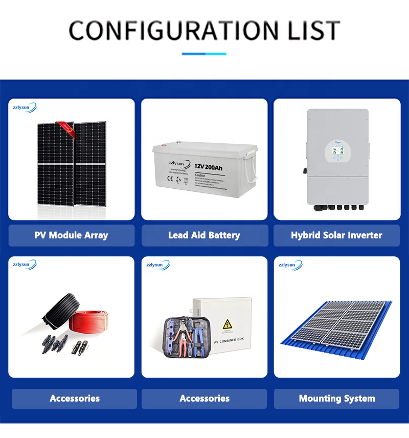 PV Hybrid Solar Energy System Foldable Solar Panels Carport Rooftop Set