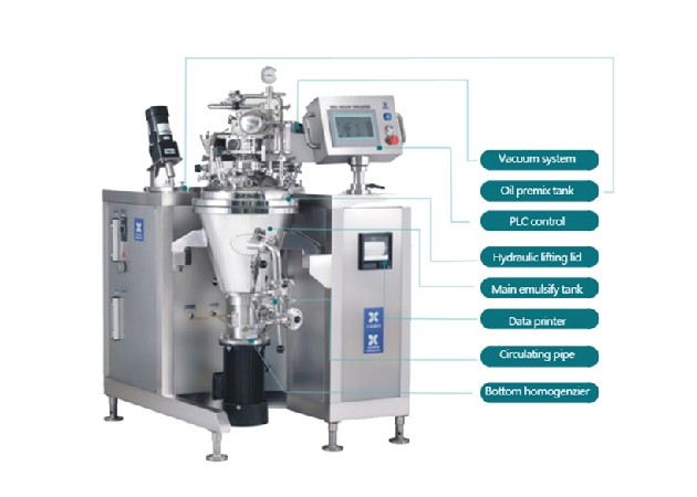 Pharmaceutical Lab Emulsifier Mixer Cosmetic 10L Small Homogenizer Machine