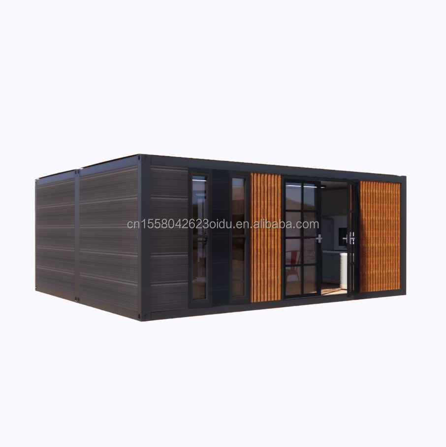 Modern 2 Bedroom Expandable Steel Container House Prefab Design for Mall Application Customized Color Variations